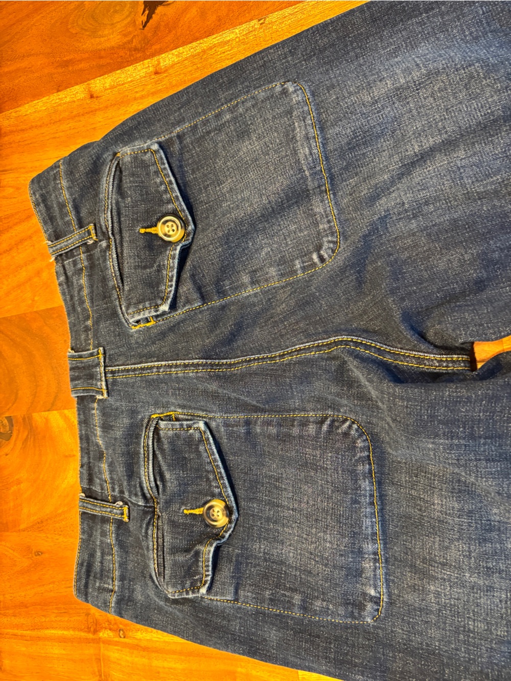 CAbi Wide Leg Patch Pocket Trouser Jeans Dark Wash - Size 6 - Picture 9 of 10